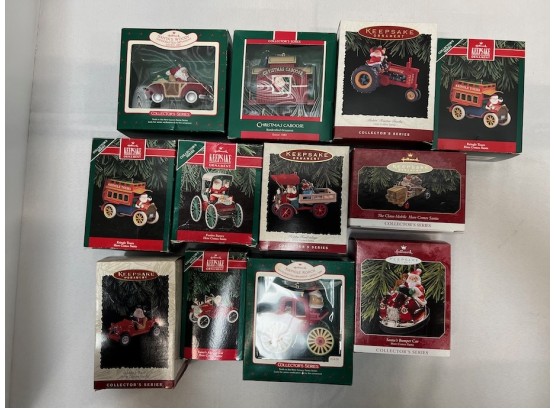 Lot Of 12 Hallmark Ornaments With Boxes