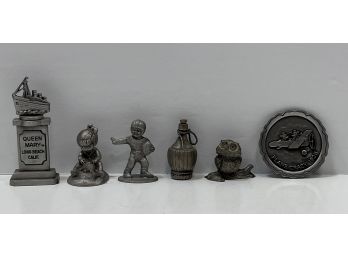 6 Pewter Pieces