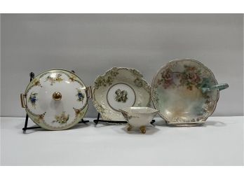 5 Piece Hand Painted Set Of Dishes