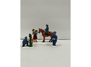 Department 56 Heritage Village Collection 'to Protect And Serve' Set Of 3 Accessories