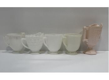 5 Pieces Of Various Cream & Sugar Bowls