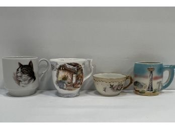 4 Coffee Mugs,including 1 Seattle World's Fair