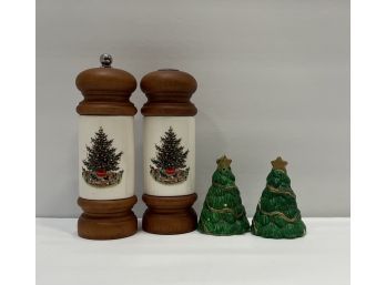 2 Christmas Salt & Pepper Shakers
