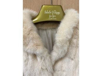 White Female Mink Fur Jacket
