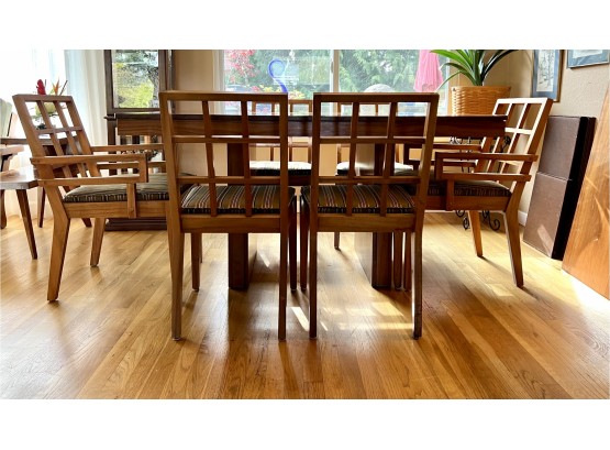 Vintage Koa Wood Dining Room Table With 6 Chairs