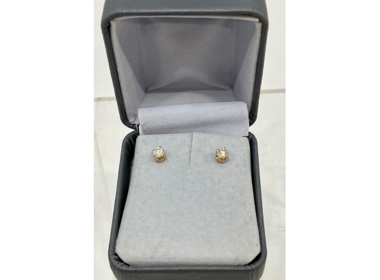 Small 14k Diamond Earrings