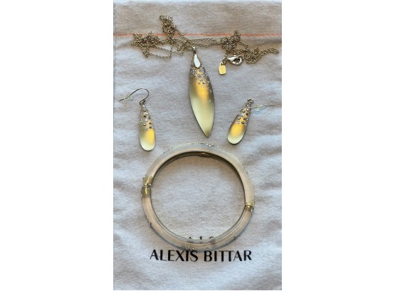 Alexis Bittar 3 Piece Set Gold Tone