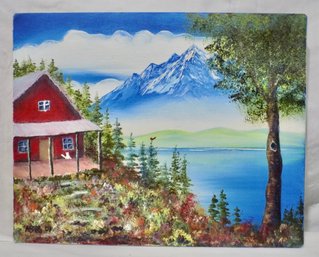 Carole's Cabin Oil On Canvas 14 X 11