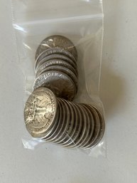 5.00 Face Value Silver Quarters Mixed Dates 1932-1964