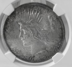 1922 Peace Dollar MS63 Graded By NGC