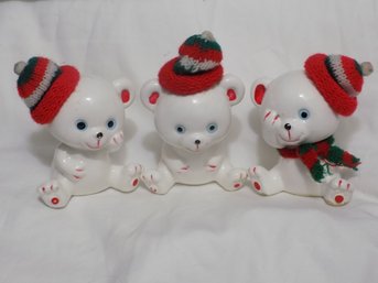 An Adorable Trio Of Christmas Bears