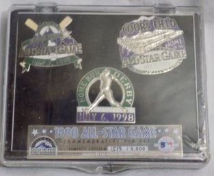 1998 All Star Game Commemorative Pin Set Numbered 1513/5000