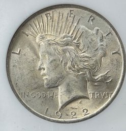 1922 Peace Dollar MS64 Graded By NGC