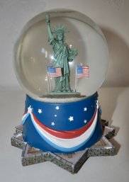 Statue Of Liberty Snow Globe Music Box Play The National Anthem
