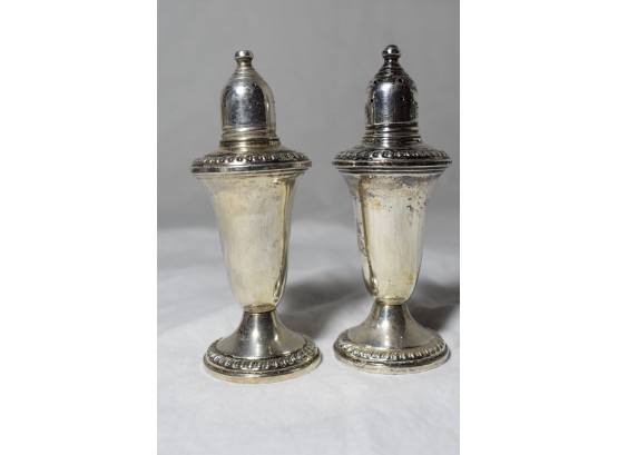 A Set Of Sterling Silver Salt & Pepper Shakers Pattern Number  321 Made By Empire