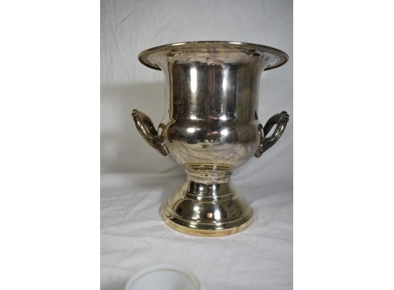 Large Vintage  Silver Plate Champagne Bucket Classic Bouquet Vase English Manor