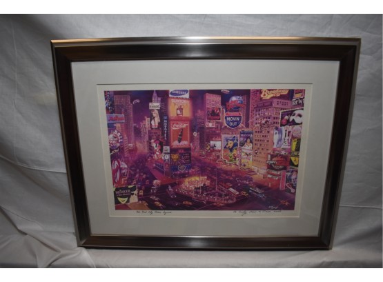 New York City Times Square Lithograph Signed In The Plate And In The  Margin Vlad Tixon (signed V. Tixon)