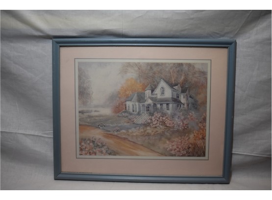 A Color Print, Of A House And Landscape By Jackie Thompson