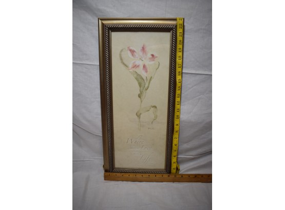Color Lithograph Of A Floral Image Signed By The Artist Cheri Blum