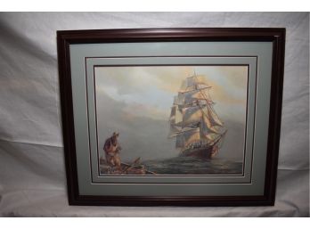 A Matted And Framed Color Lithograph, Signed At Lower Left By  Canadian Artist William De Garthe 1907 - 1983