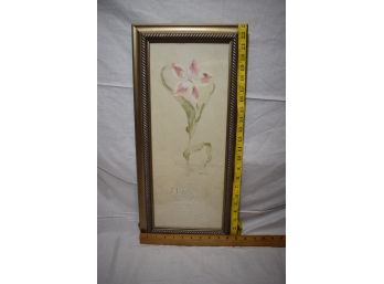 Color Lithograph Of A Floral Image Signed By The Artist Cheri Blum
