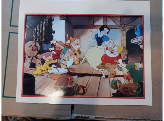 Snow White And The Seven Dwarfs Lithograph