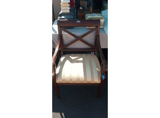 Beige And Wood Chair