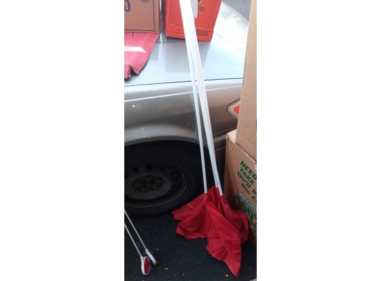 Red Flags With Poles (4 Pieces)