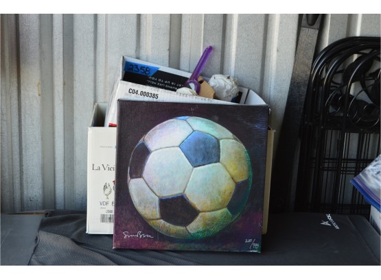 Soccer Ball Signed By Artist (12x12) # 220995