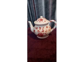 Red & White Teapot
