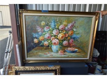 Flower Vase Signed By Artist W. Adams (41x30)