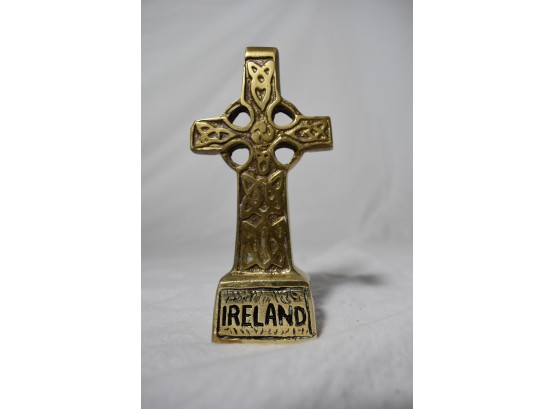 Brass Celtic Cross From Ireland
