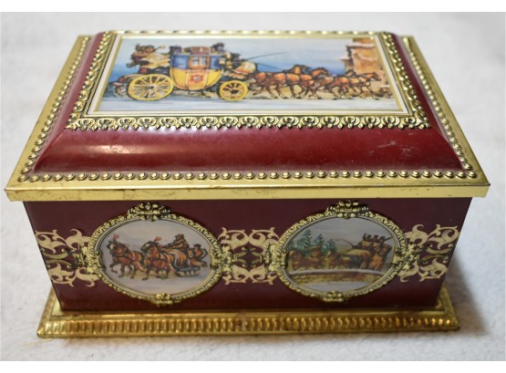 Decorated Klann Tin Box From Germany