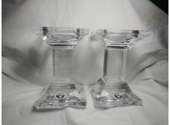 Set Of Beautiful Crystal Candle Holders