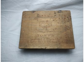 Old Wooden Cigar Box With Matchbooks