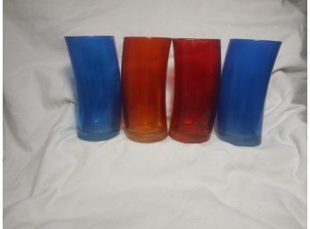 4 Vintage Crazy Wave Glasses