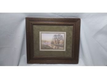 From His Original Watercolor Landscape Comes This Beautiful Print  Framed And Matted By Jon Crane