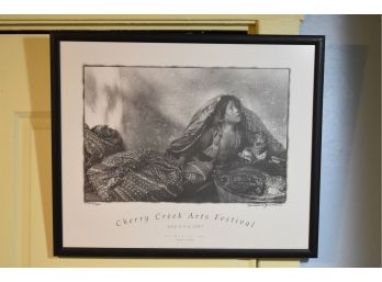 'Hopeful'' From The 1997 Cherry Creek Art Festival Framed  Numbered & Signed By The Artist Barbara  F. Gundle