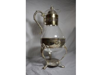 Suspended Metal And Glass Coffee Pot