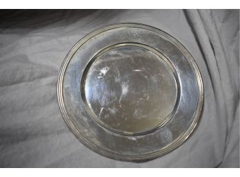 Six Inch Round Silver Over Solid Copper Tray Made By National