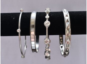 4 Silver Colored Bracelets