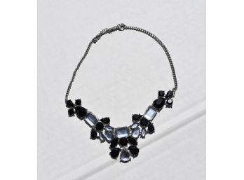 Blue & Black Crystal Necklace