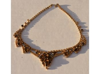 Brown & Amber Crystal Necklace