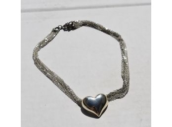 Silver Colored Heart Necklace