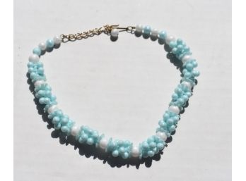 White & Baby Blue Necklace