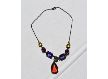 Multi Colored Crystal Necklace