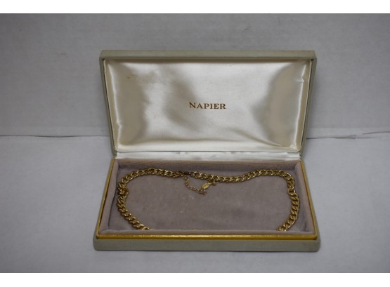 Vintage Velvet Napier Box  W/ A Vintage Napier Necklace