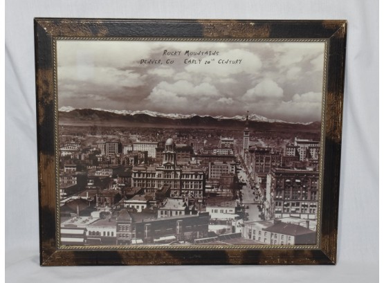 A Print Of Early Denver & The Rocky Mountains 19x23