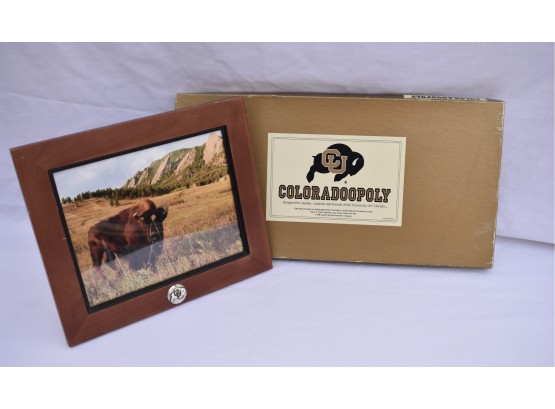 This Lot Contains A Beautiful Portrait Of Ralphie The CU Mascot And Coloradopoly Game Based On CU Boulder