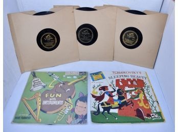 78s Childrens Records Snow White, Dumbo, Fun With Instruments, Tchaikovsky's Sleeping Beauty